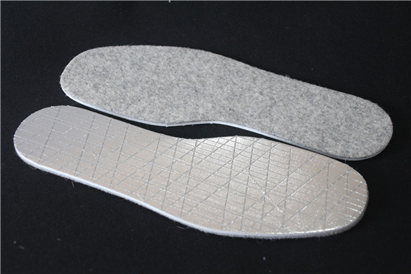 Custom Warm Felt Mens Leather Insoles with Latex